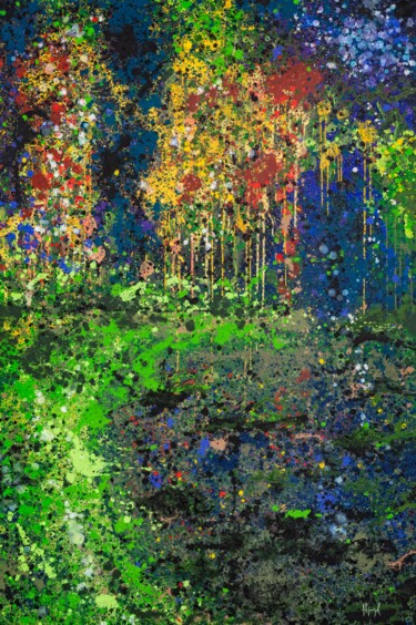 Série "The forest call" - Oeuvre n°438 제목이 "Série "The forest c…"인 미술작품 Pierre-Luc Poujol로, 원작, 아크릴 나무 들것 프레임에 장착됨