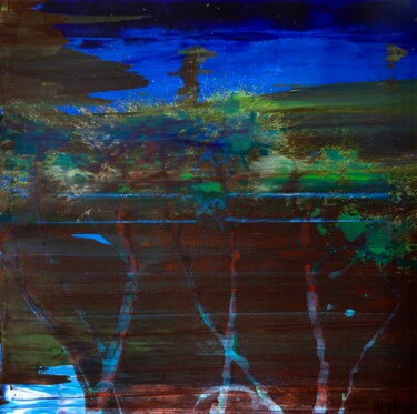 Série "the forest call" - Oeuvre n°726 Pittura intitolato "Série "the forest c…" da Pierre-Luc Poujol, Opera d'arte originale, Acrilico Montato su Telaio per barel…