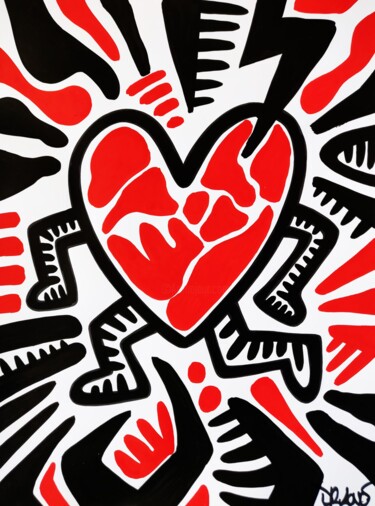 绘画 标题为“Heart power ( Tribu…” 由Dr. Love, 原创艺术品, 丙烯
