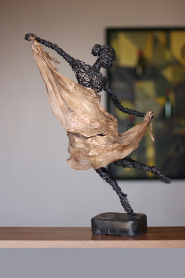 Silken Rise Sculpture titled "Silken Rise" by Karen Axikyan, Original Artwork, Metals