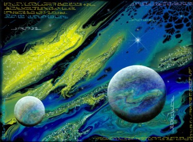 绘画 标题为“TOURBILLON CELESTE” 由Caroline Sellier, 原创艺术品, 标记