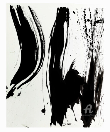 Painting titled "Fleeting" by Deanna Che Lyn, Original Artwork, Ink