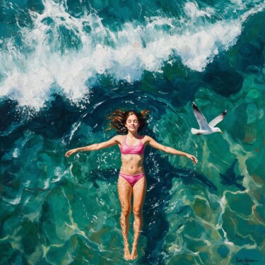 "Enjoying the moment" başlıklı Dijital Sanat Виктория Волина (ArtVolna) tarafından, Orijinal sanat, AI tarafından oluşturula…