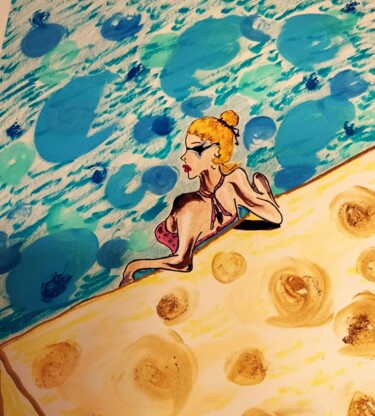 Schilderij getiteld "Un' estate fa" door Nicoletta Franciosa, Origineel Kunstwerk, Glazuur