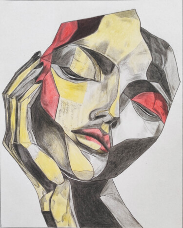 "Songeuse" başlıklı Resim Louis Garcia tarafından, Orijinal sanat, Kalem