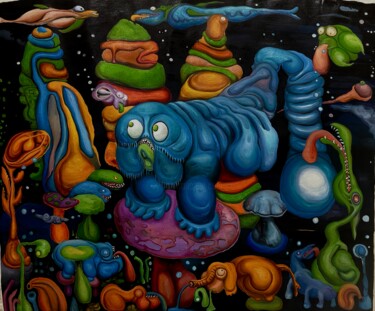 Painting titled "Tornado" by Paolo Chiarloni, Original Artwork, Oil