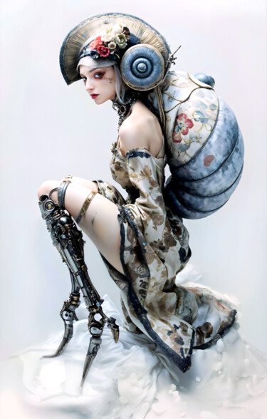 数字艺术 标题为“Miss Rococo Cyborg…” 由Artcypia, 原创艺术品, AI生成的图像