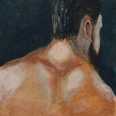 Картина под названием "Male Back" - Anton Maliar, Подлинное произведение искусства, Акрил Установлен на Другая жесткая панель