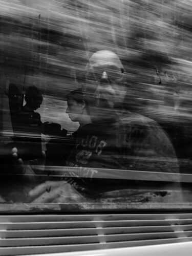 Photography titled "Autoportrait ferrov…" by Ambre Art, Original Artwork, Manipulated Photography