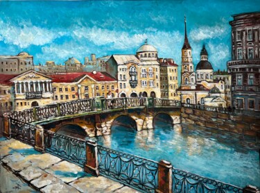 Painting titled "Солнечный Петербург" by Il A Eliner, Original Artwork, Acrylic