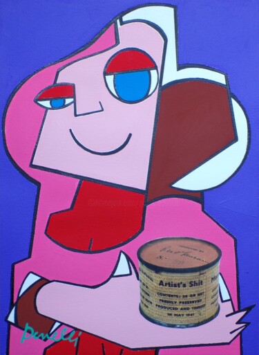 Painting titled "Portrat von frau. L…" by Gabriele Donelli, Original Artwork, Acrylic