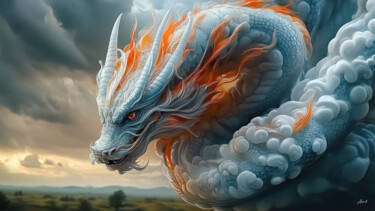 数字艺术 标题为“Aetherdrake” 由Aurélia Turgis, 原创艺术品, AI生成的图像