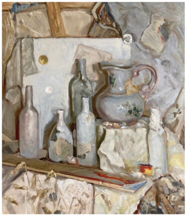 Painting titled "still life2" by Dmitrij Danilov, Original Artwork, Oil