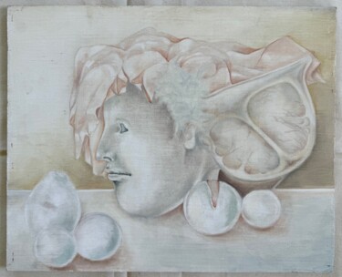 Peinture intitulée "Maschera" par Birgit Karg, Œuvre d'art originale, Pastel