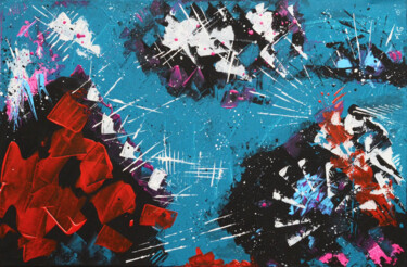 Peinture intitulée "Roses and spines" par Anastasia Gangal, Œuvre d'art originale, Acrylique