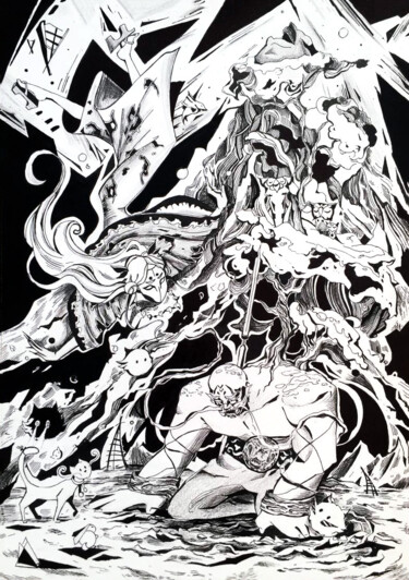 Drawing titled "Mindfulness" by Mary Rem, Original Artwork, Ink