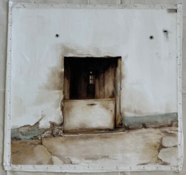 Painting titled "Stall" by Birgit Karg, Original Artwork, Pastel