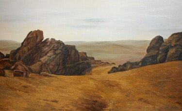 Pintura intitulada "Минимализм" por Valerii Semenikhin, Obras de arte originais, Óleo Montado em Armação em madeira