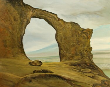 Pintura intitulada "Кисловодск в дымке" por Valerii Semenikhin, Obras de arte originais, Óleo Montado em Armação em madeira