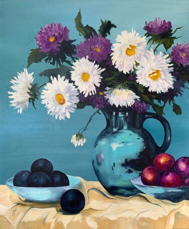 "Summer glow" başlıklı Tablo Olga Tkachova tarafından, Orijinal sanat, Petrol Ahşap Sedye çerçevesi üzerine monte edilmiş