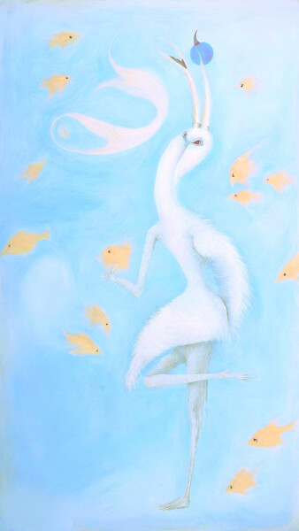 数字艺术 标题为“Dance of the Blue F…” 由Sofia Markina, 原创艺术品, AI生成的图像