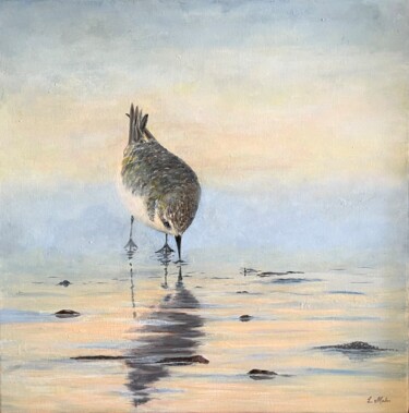 绘画 标题为“Sanderling” 由Lisa Malm, 原创艺术品, 丙烯 安装在木质担架架上