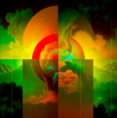 Digital Arts titled "‘Choking on Thought…" by Jawek Kwakman, Original Artwork, AI generated image