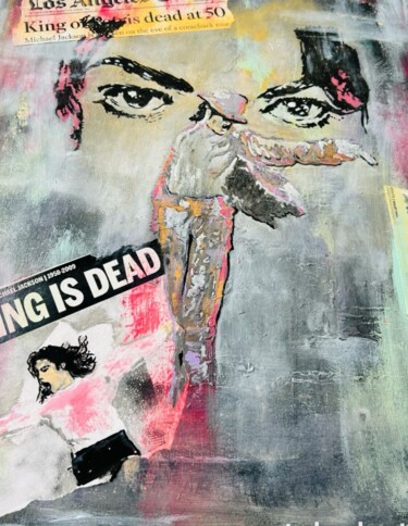 "Michael Jackson" başlıklı Tablo Jeronimo Diaz Sanchez tarafından, Orijinal sanat, Akrilik Ahşap Sedye çerçevesi üzerine mon…
