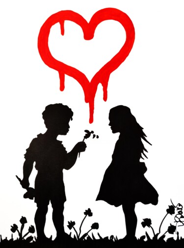 Peinture intitulée "Love poetry" par Dr. Love, Œuvre d'art originale, Acrylique
