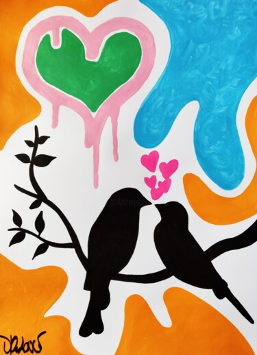 Pintura titulada "Matinée d'amour" por Dr. Love, Obra de arte original, Acrílico