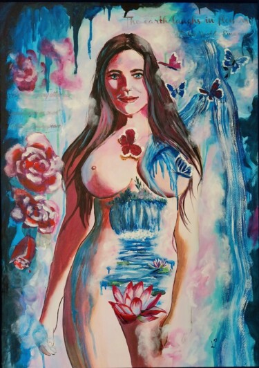 Painting titled "Venus- Erwachen des…" by Larisa Pires, Original Artwork, Acrylic