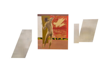 (UN)SAFE PLACE, figurative art Pittura intitolato "(UN)SAFE PLACE, fig…" da Dmytro Dotsenko, Opera d'arte originale, Olio