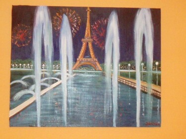 Ζωγραφική με τίτλο "torre eiffel" από Dakota Tarraga, Αυθεντικά έργα τέχνης