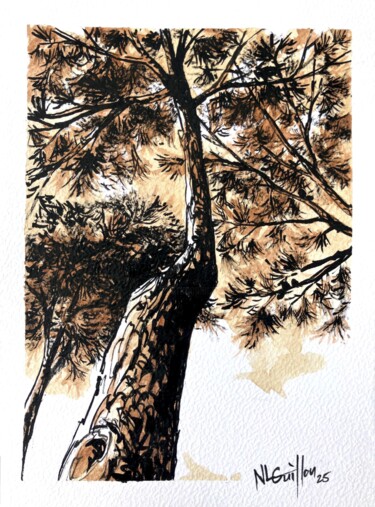Painting titled "Pin 2" by Nicolas Le Guillou, Original Artwork, Ink