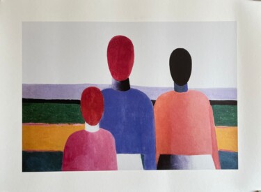 Gravures & estampes intitulée "Three Female Figure…" par Kasimir Malevitch, Œuvre d'art originale, Sérigraphie
