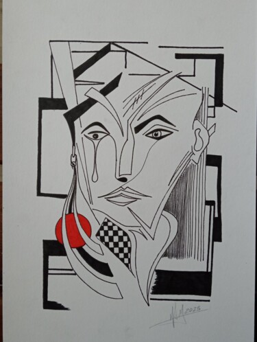 Drawing titled "Abstract life#3" by Miguel Marques, Original Artwork, Ink