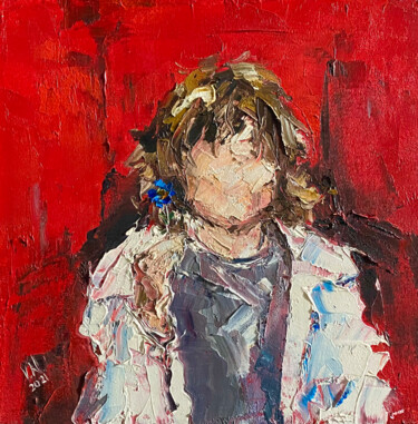 Картина под названием "Child portrait" - Volodymyr Nezdiimynoha, Подлинное произведение искусства, Масло Установлен на Дерев…