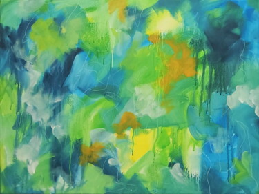 Painting titled "Tropical Days" by Kate Hessling, Original Artwork, Acrylic