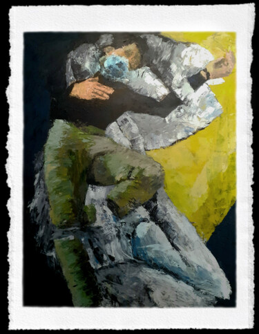 " Me parto y me mondo" Ink and pigments on Paper Painting titled "" Me parto y me mon…" by Louis Ogayar, Original Artwork, Pigments