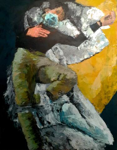 Pittura intitolato "" Me parto y me mon…" da Louis Ogayar, Opera d'arte originale, pigmenti
