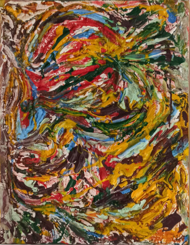 Pittura intitolato "Многоцветье" da Natalia Sergeeva, Opera d'arte originale, Gesso Montato su Telaio per barella in legno