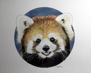 绘画 标题为“PETIT PANDA ROUX” 由Michel Cendra-Terrassa, 原创艺术品, 水彩