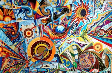제목이 "Cosmogonie"인 그림 Tereza De Almeida De Giorgi (Kaomento)로, 원작, 잉크