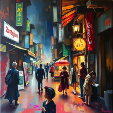 数字艺术 标题为“koreen nigth” 由Daoudi Mohamed, 原创艺术品, AI生成的图像