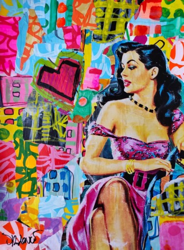 Pintura titulada "Love in Paris" por Dr. Love, Obra de arte original, Acrílico
