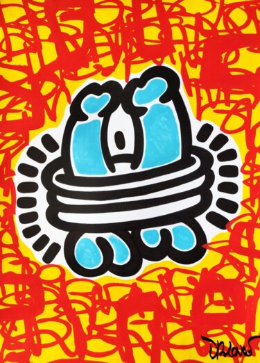 Pintura titulada "Haring in love ( Tr…" por Dr. Love, Obra de arte original, Acrílico