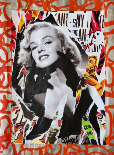 Schilderij getiteld "Marilyn Drive-in" door Dr. Love, Origineel Kunstwerk, Collages