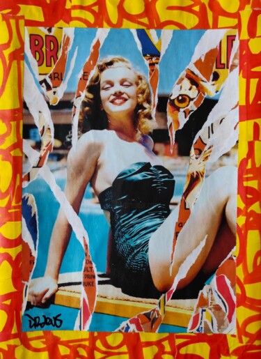 "Sweet Marilyn" başlıklı Tablo Dr. Love tarafından, Orijinal sanat, Kolaj