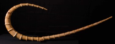 Sculpture titled "Ash" by Lionel Le Coq, Original Artwork, Wood Mounted on Wood Panel
