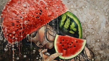 wie schreit man leise (während die melone platzt) No. 05 Arte digitale intitolato "wie schreit man lei…" da Christine Stock (Limonezitrone), Opera d'arte originale, Immagine generat…